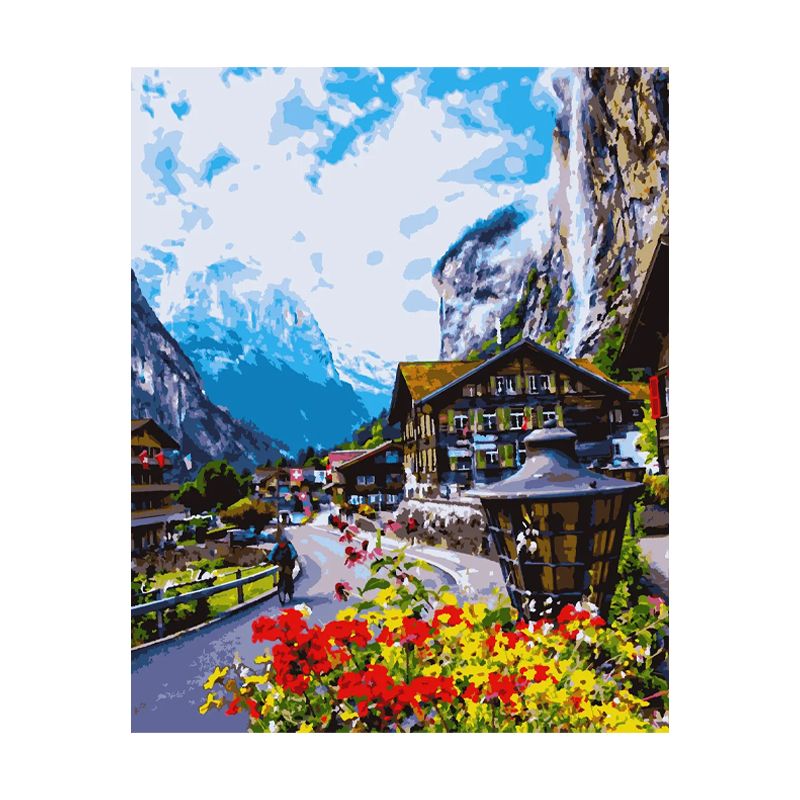 Картина за номерами 'Квітуча Швейцарія' 50*60 см (PNX2708) thumbnail popup
