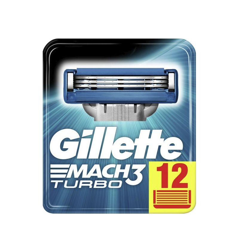 Картриджі для гоління чоловічі Gillette Mach3 Turbo, 12шт thumbnail popup