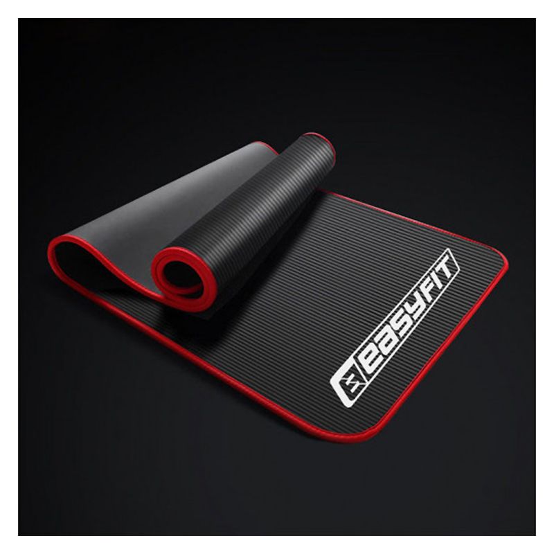 Килимок для йоги та фітнесу EasyFit Flex Pro Чорний з червоним кантом thumbnail popup