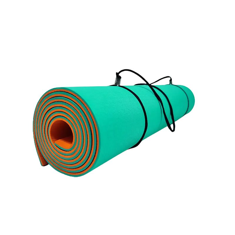 Килимок для йоги та фітнесу EasyFit TPE TC 6 мм двошаровий бірюзовий-помаранчевий thumbnail popup