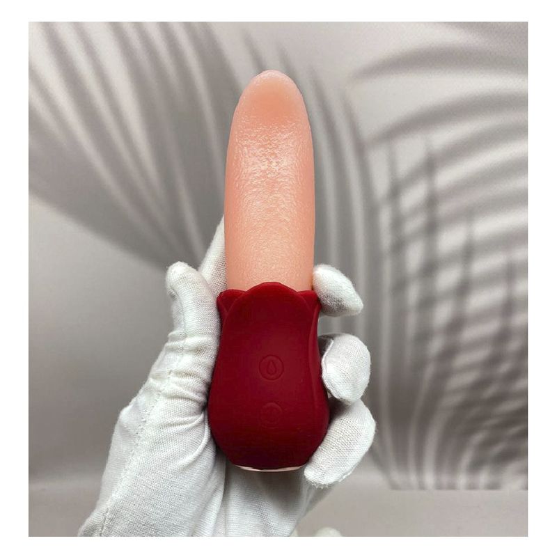 Кліторальний стимулятор язик вібратор для клітора Wo-sex B03. Червона троянда thumbnail popup