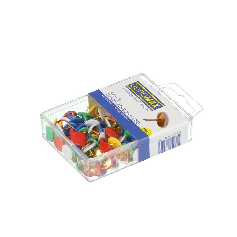 Кнопки кольорові, 100 шт., пластиковий контейнер по 10 упаковок (BM.5176) thumbnail popup