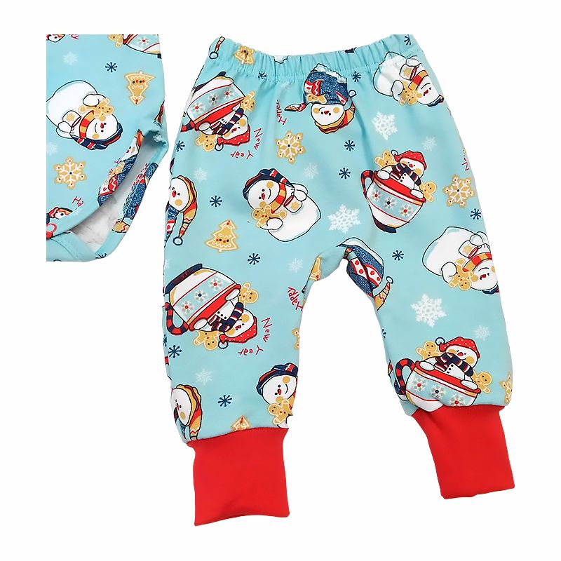 Комплект Dexter's новорічний Сніговик, бодік та штанці футер, блакитний, р.74 (d307нг-б-нгтг) thumbnail popup