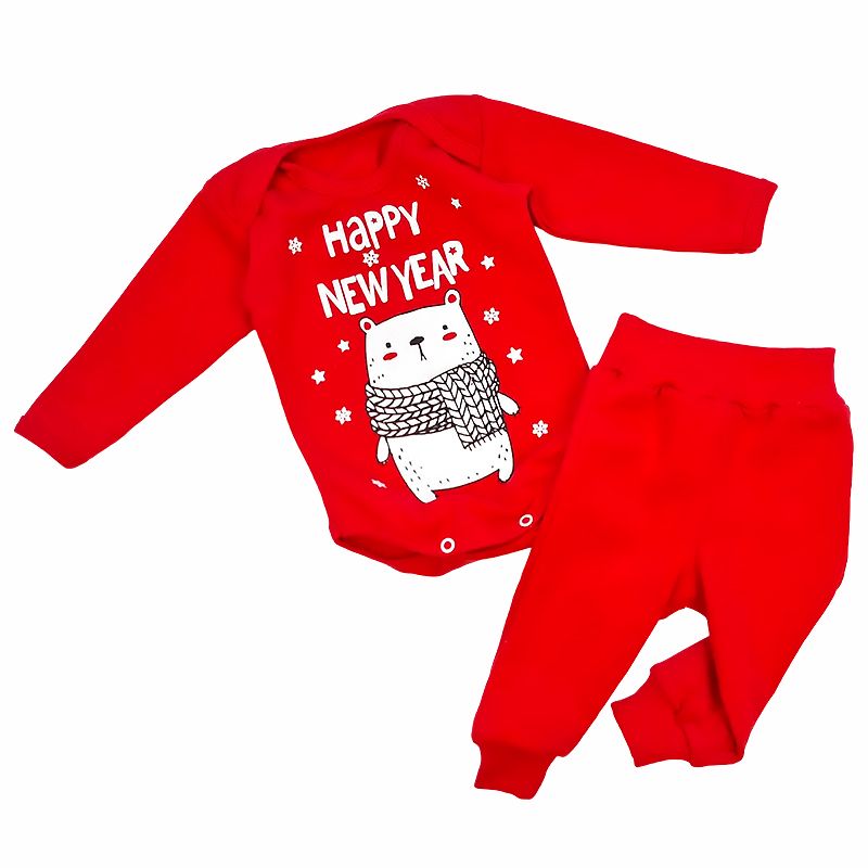 Комплект Dexter's новорічний Ведмедик, бодік та штанці футер, р.68 (d321-5-нгтг) thumbnail popup