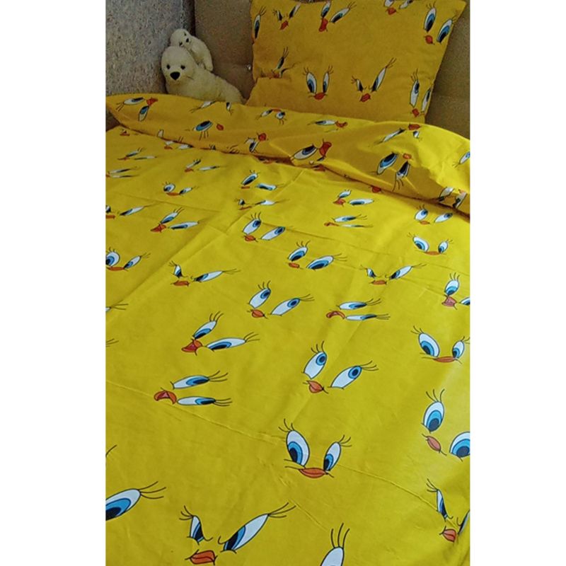 Комплект дитячої постільної білизни Ранфорс, жовтий, полуторний 150х220 см (300.P) thumbnail popup