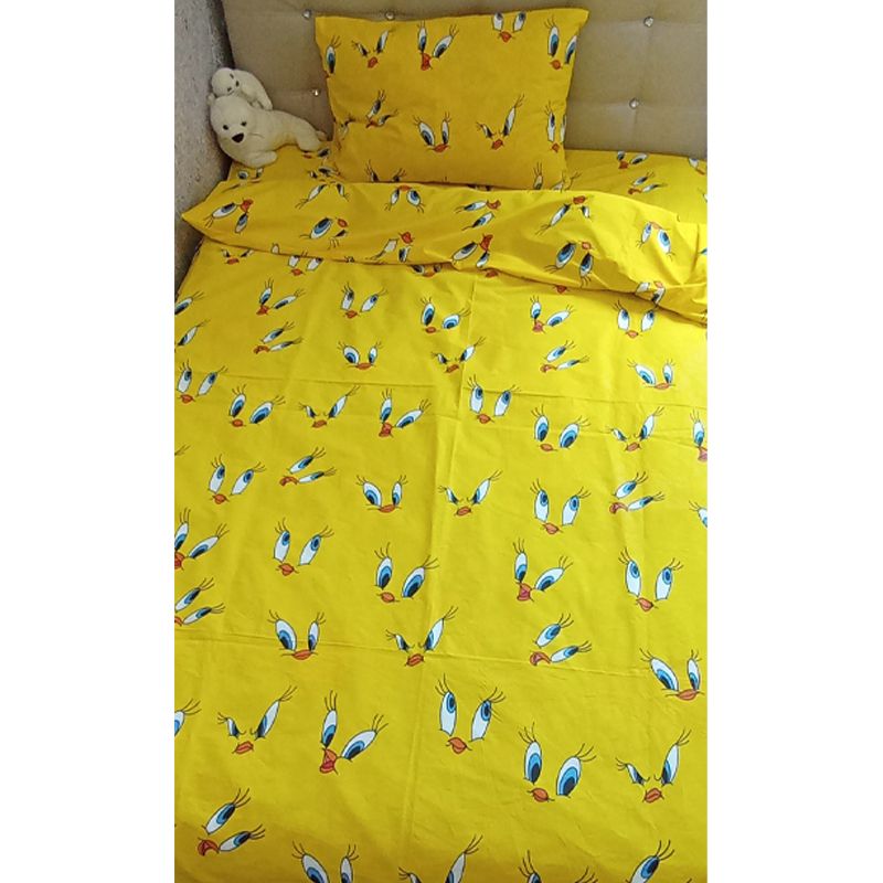 Комплект дитячої постільної білизни Ранфорс, жовтий, полуторний 150х220 см (300.P) thumbnail popup