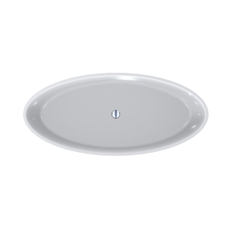 Комплект Miraggio Ванна+Сифон, овальна, окремостояча, біла, Miramarble (0000737) - 59127 thumbnail popup