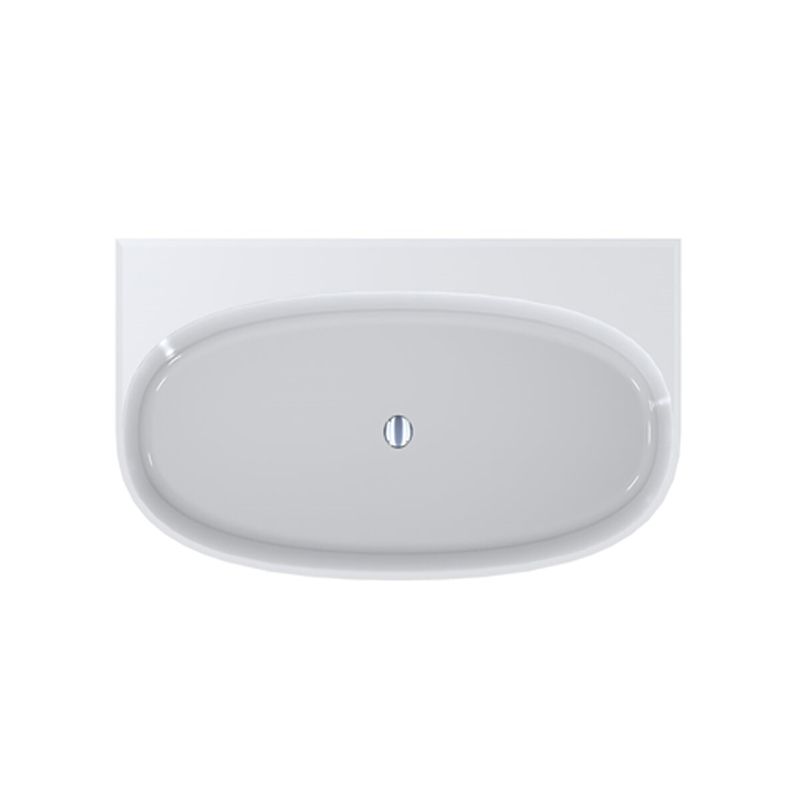 Комплект Miraggio Ванна Сифон, овальна, пристінна, біла, Miramarble (0001610) thumbnail popup