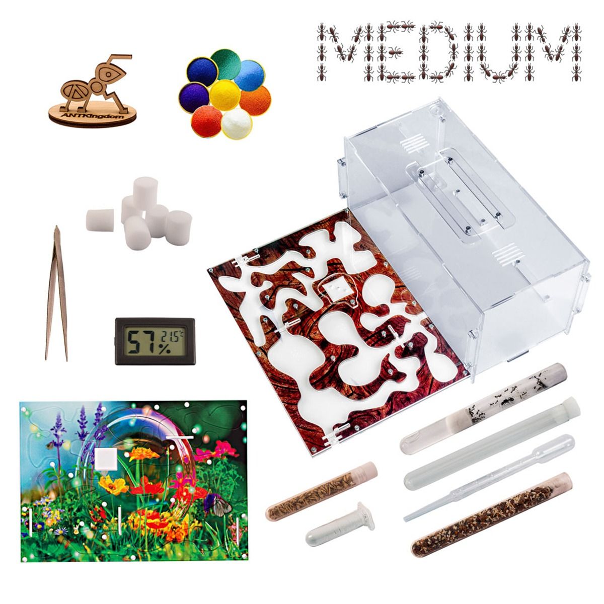Комплект мурашиної ферми 'Мурашиний рай L Medium', дерево,12 предметів (830977) МП thumbnail popup