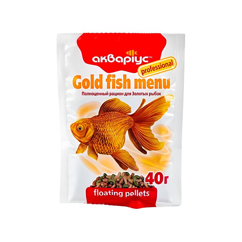 Корм Акваріус Меню для золотих рибок, плаваючі пелети, 40г
 thumbnail popup