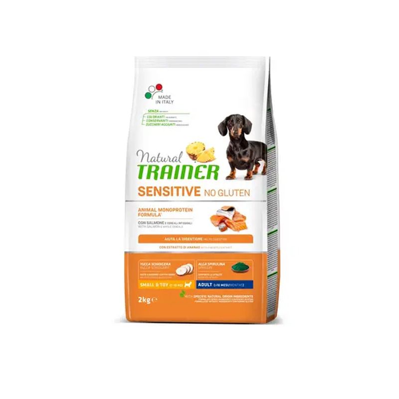 Трейнер Natural Dog Sensitive Adult Mini With Salmon для дорослих собак дрібних порід., 2 кг thumbnail popup