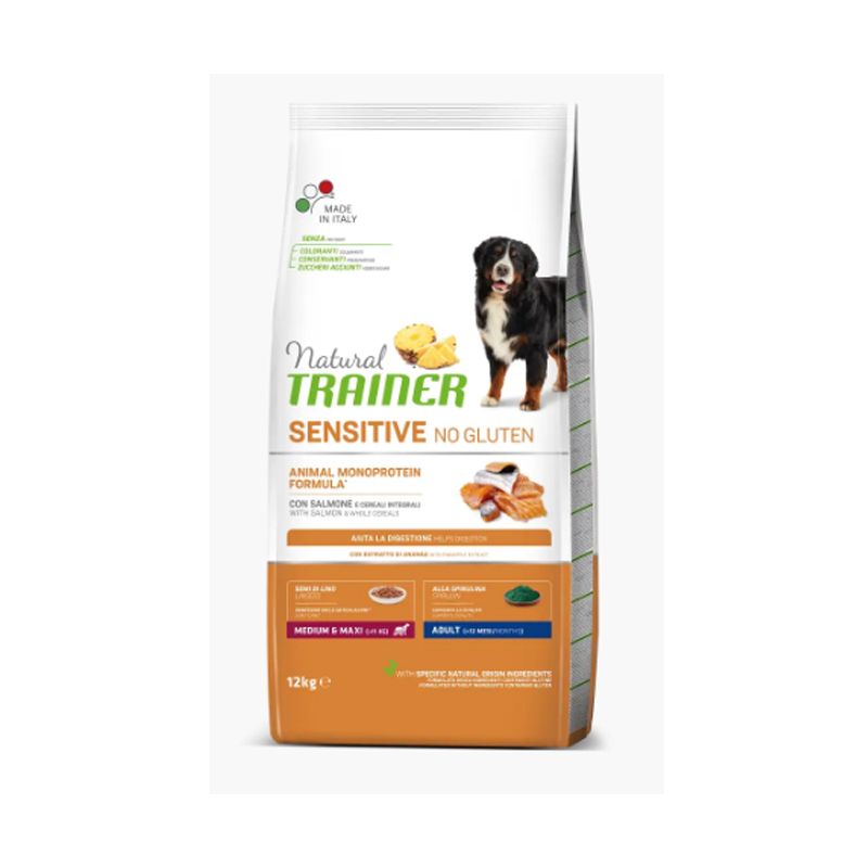 Трейнер Natural Dog Sensitive Adult Medium&Maxi With Salmon для дорослих собак середніх і великих thumbnail popup
