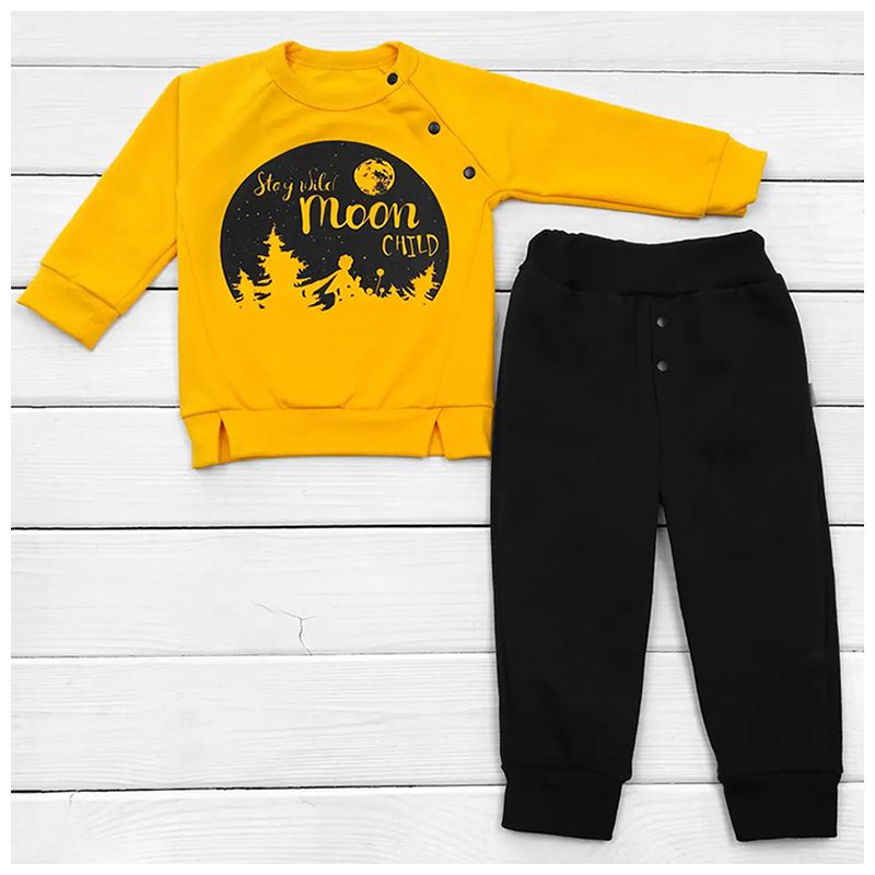 Костюм Dexter`s для хлопчика Moon, кофта та штани, футер, жовтий з чорним, р.98 (d348м-ж) thumbnail popup