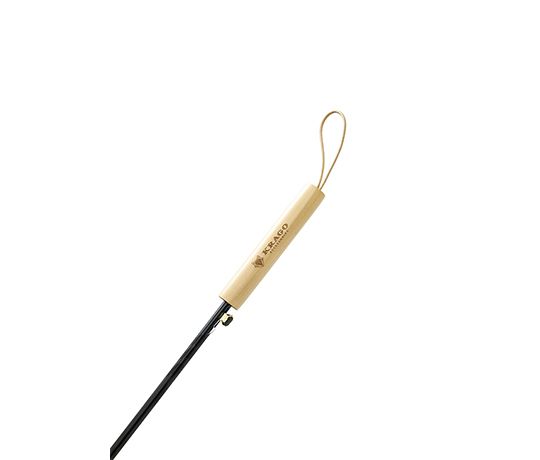 Парасолька тростина Krago з прямою дерев'яною ручкою, 16 спиць, чорна (6638) - 11298 thumbnail popup