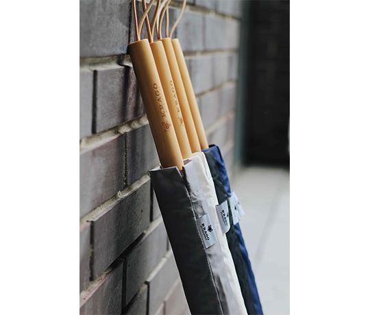 Парасолька тростина Krago з прямою дерев'яною ручкою, 16 спиць, синя (6639) - 11325 thumbnail popup