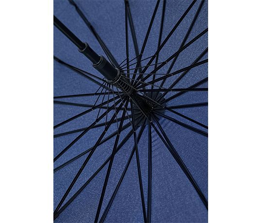 Парасолька тростина Krago з прямою дерев'яною ручкою, 16 спиць, синя (6639) - 11321 thumbnail popup