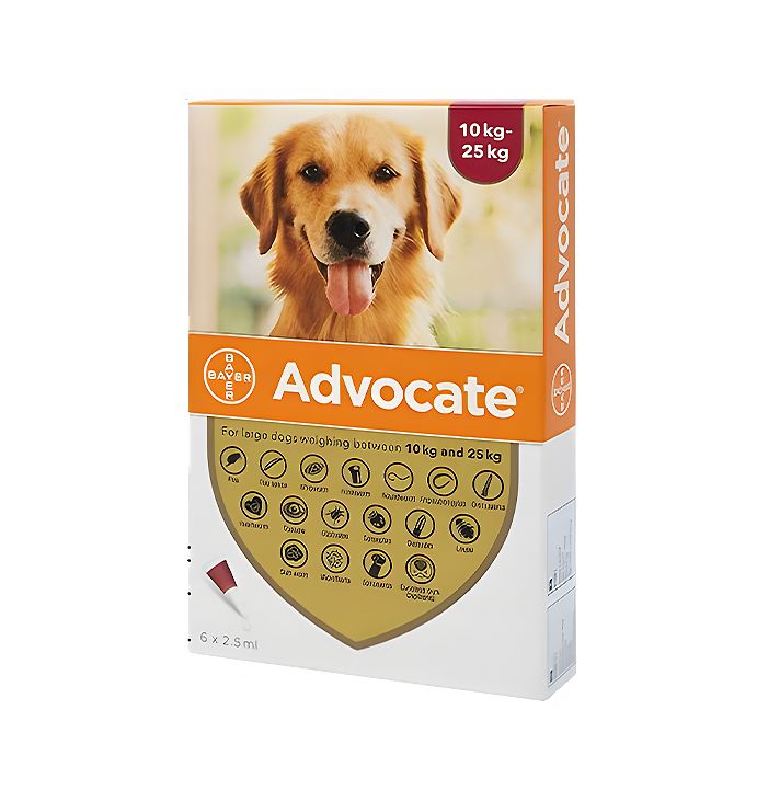 Краплі на холку для собак Bayer «Advocate» (Адвокат) від 10 до 25 кг, 1 піпетка thumbnail popup