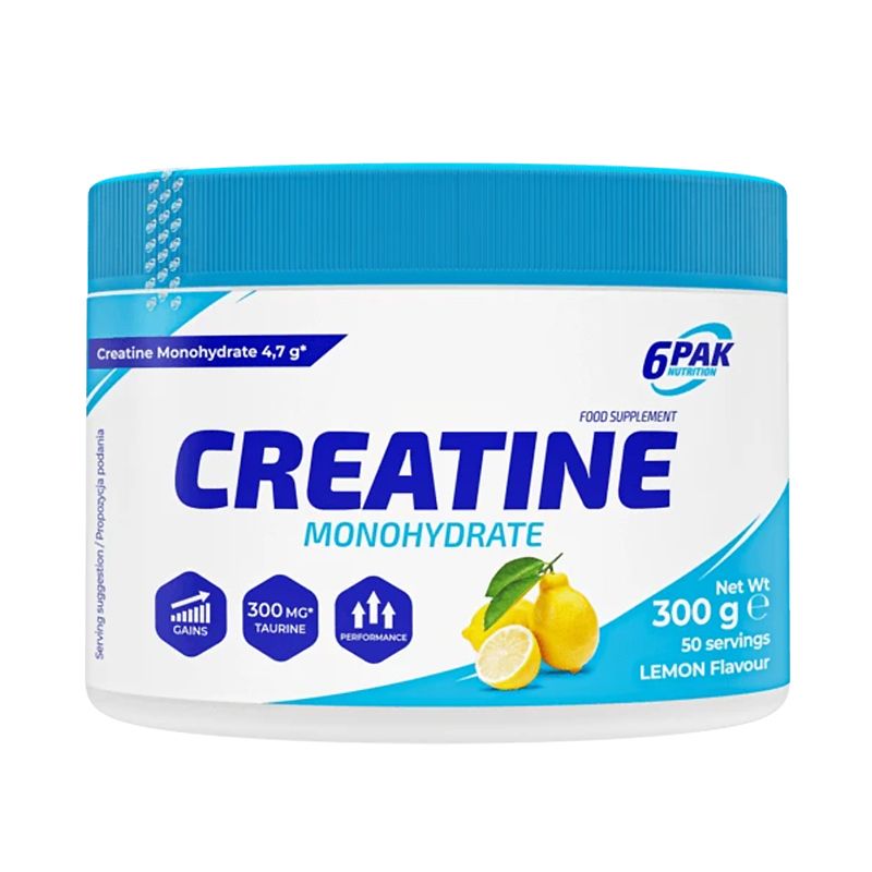 Креатин моногідрат 6Pak Nutrition Creatine Monohydrate 300 g (Lemon) thumbnail popup