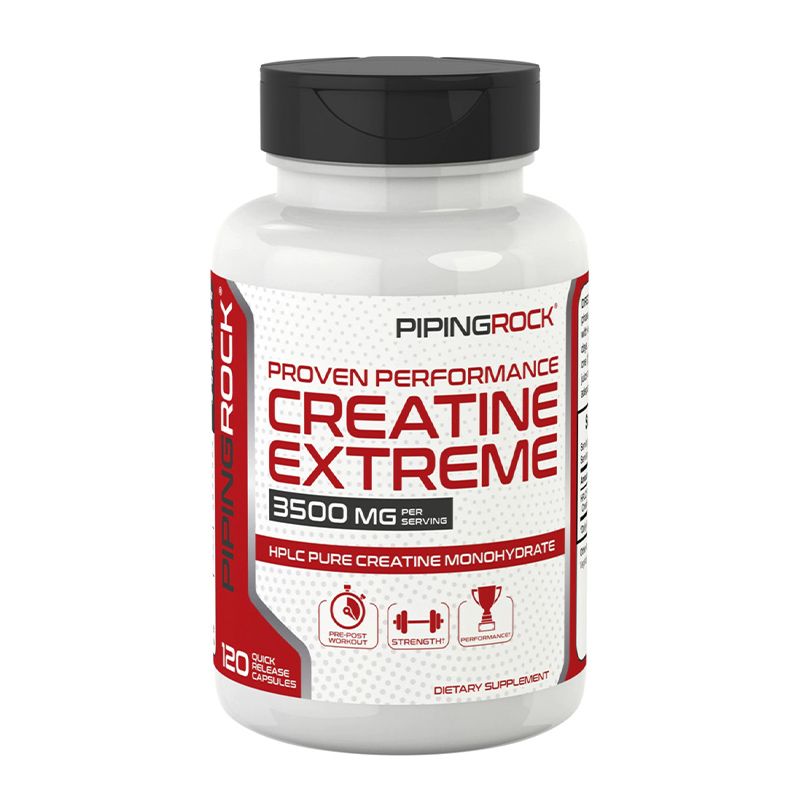 Креатин Piping Rock Creatine Monohydrate 3500 mg (per serving) 120 Quick Release Capsules thumbnail popup