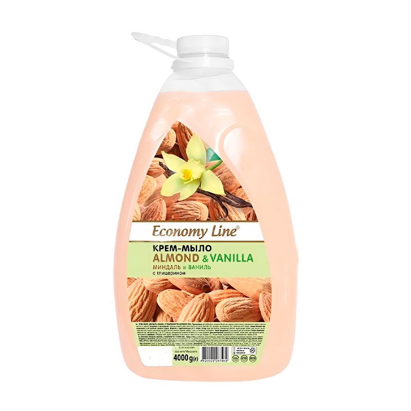 Крем-мило Economy Line almond&vanilla, 4000мл
 thumbnail popup