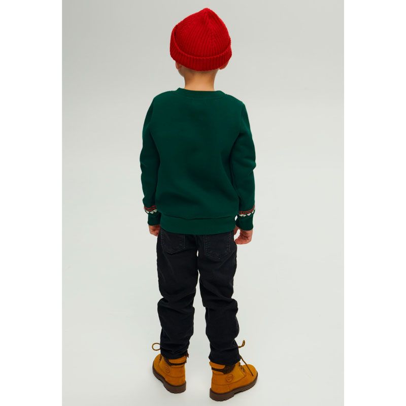 Світшот Ukrglamour для хлопчика різдвяний з вишивкою орнаменту, зелений, р.128 (UKRD-6645) - 125425 thumbnail popup