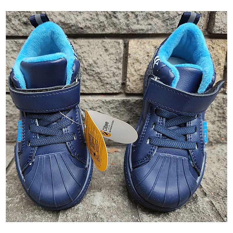 Кросівки Dutiki, утеплені хайтопи на липучці, для хлопчиків, р.22 (902L d.blue) thumbnail popup