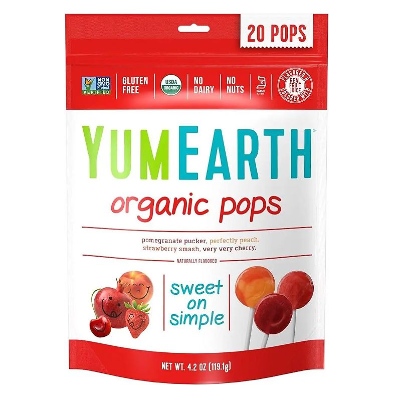 Льодяники з різними фруктовими смаками органік YumEarth (Pops) 119.1 г thumbnail popup
