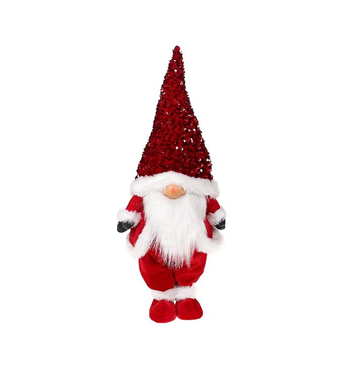 М'яка іграшка Гном, 55см, колір - червоний з білим у паєтках thumbnail popup