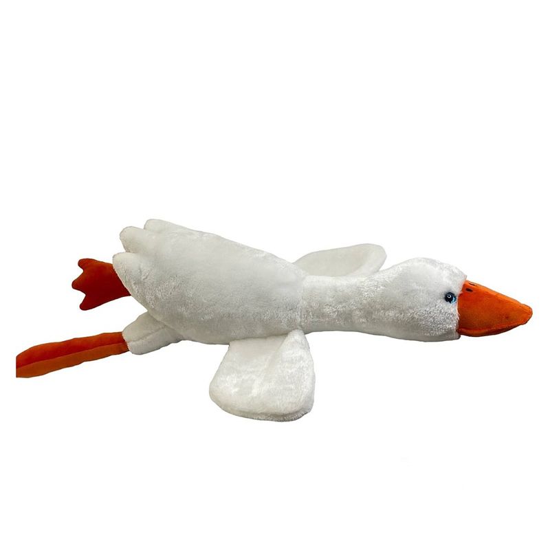 М'яка іграшка 'Гусь обіймусь', білий, пухнастий 63 см, (М052/23) thumbnail popup