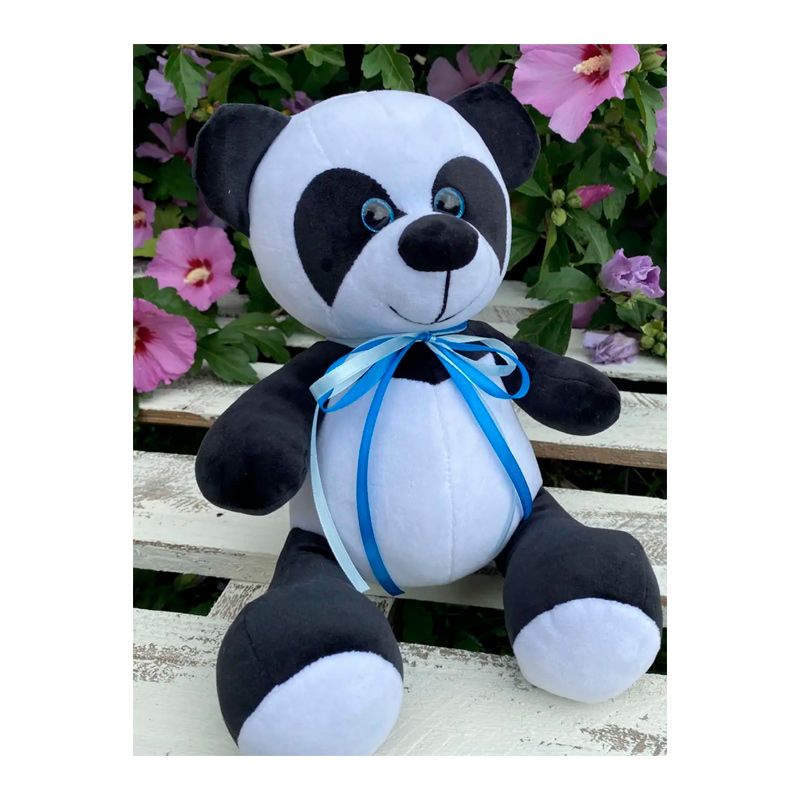 М’яка іграшка панда, чорно білий, 33 см, (М004/0) thumbnail popup