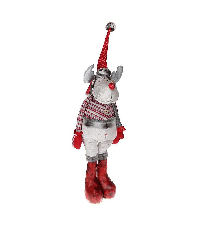 М'яка новорічна іграшка Олень, 160см, колір - білий thumbnail popup