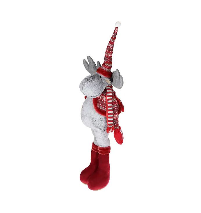 М'яка новорічна іграшка Олень, 160см, колір - сірий thumbnail popup