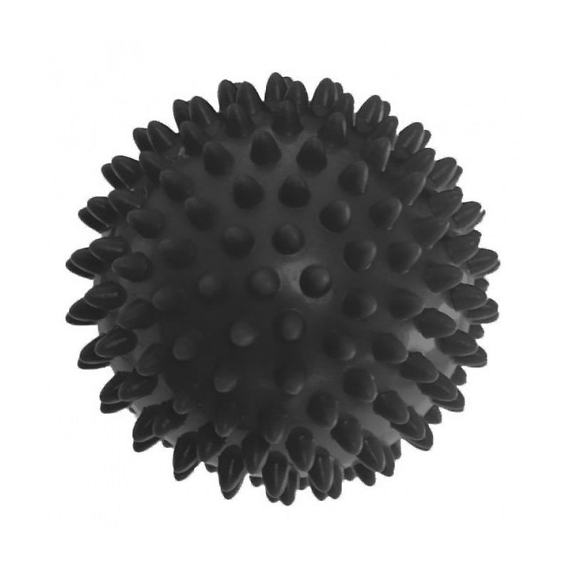 Масажний м'ячик EasyFit PVC 9 см жорсткий чорний thumbnail popup