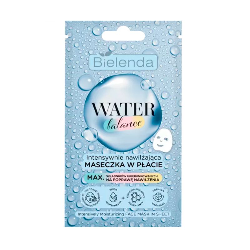 Маска Bielenda WATER BALANCE для обличчя інтенсивно зволожуюча, 7г (049379) thumbnail popup