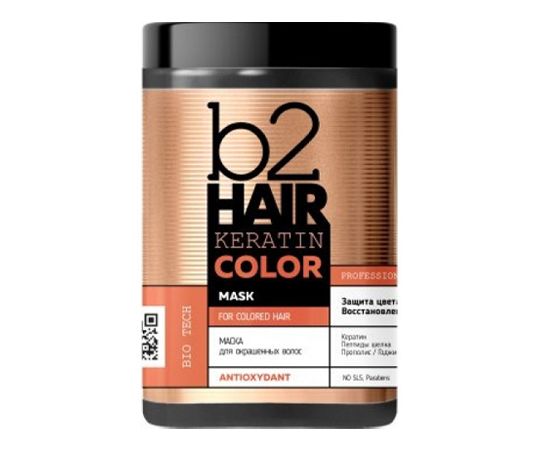 Маска B2HAIR Keratin Color, для фарбованого волосся, 1000 мл (610516)
 thumbnail popup