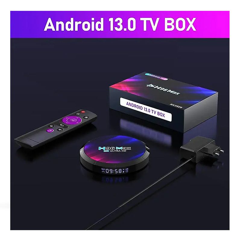 Медіаплеєр Android TV BOX Н96 Max  4Gb/64Gb +Air Mouse||||Keyboard, Wi-Fi6 2.4G/5G , BT5.0, 8K thumbnail popup