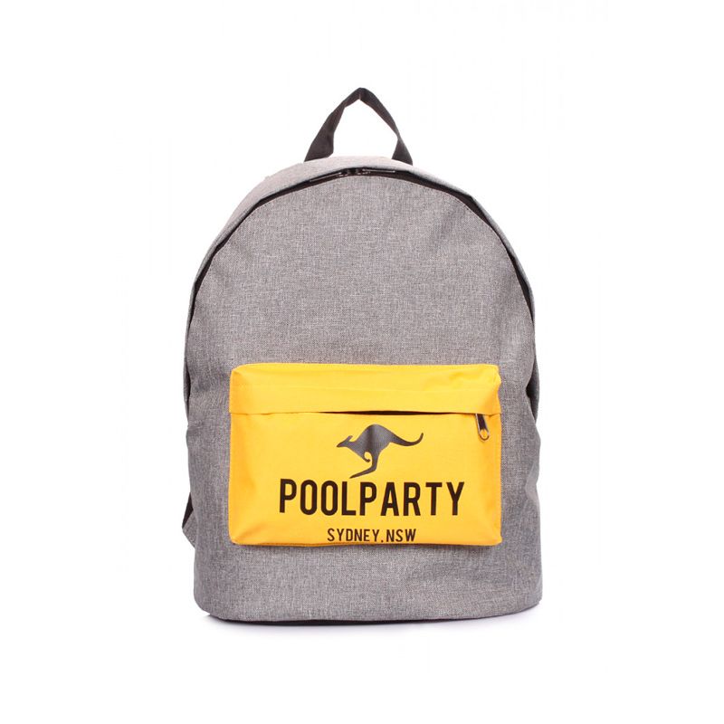 Міський рюкзак POOLPARTY сіро-жовтий (backpack-yellow-grey) thumbnail popup