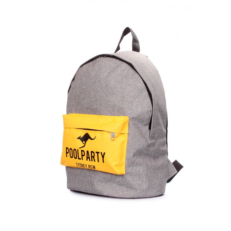 Міський рюкзак POOLPARTY сіро-жовтий (backpack-yellow-grey) thumbnail popup