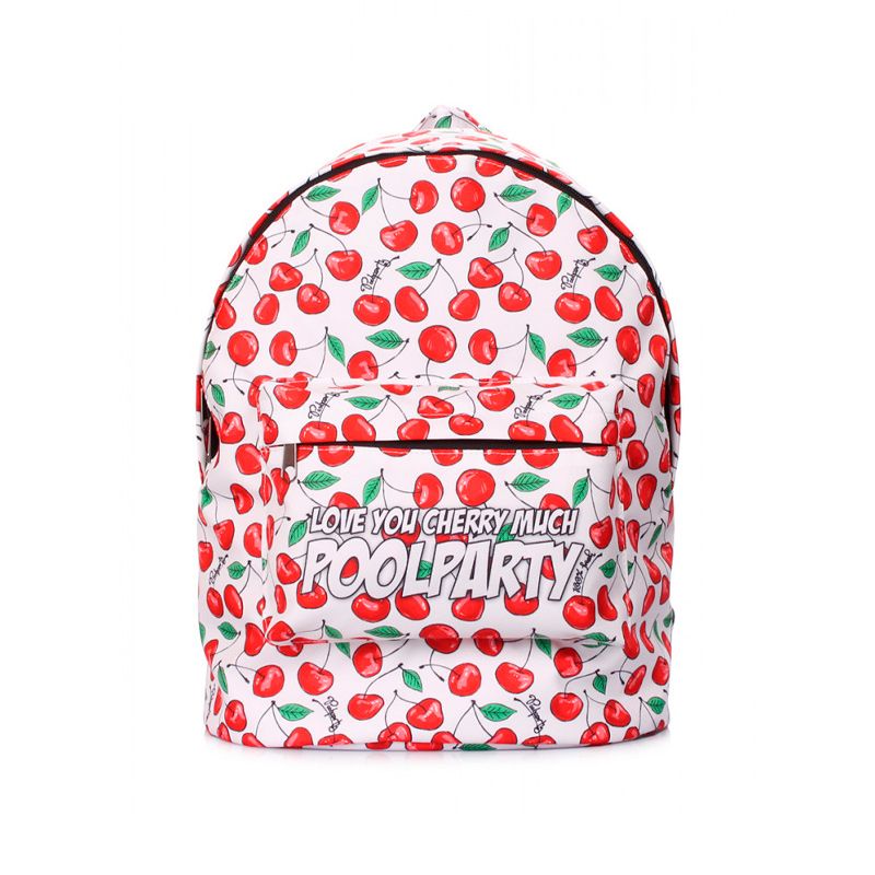 Міський рюкзак POOLPARTY з черешнями (backpack-cherry) thumbnail popup