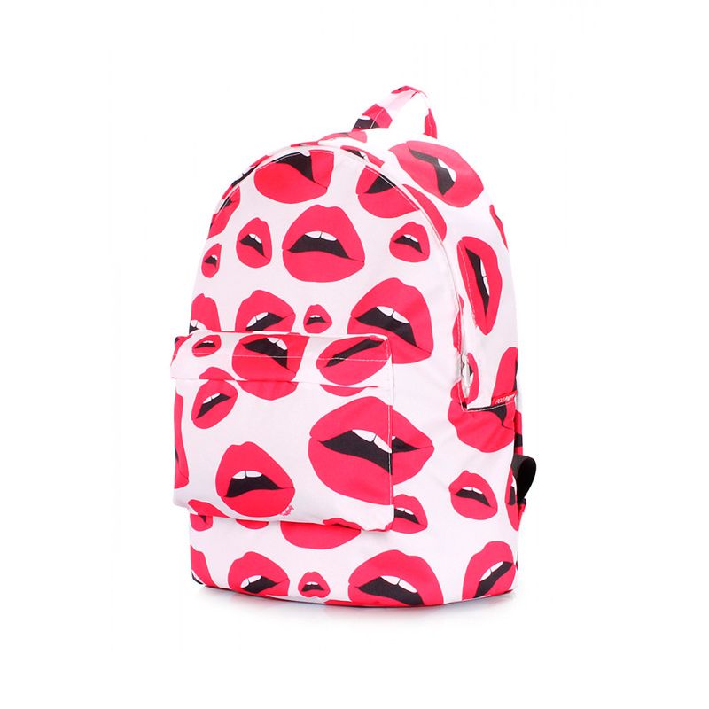 Міський рюкзак POOLPARTY з губами (backpack-lips-white) thumbnail popup