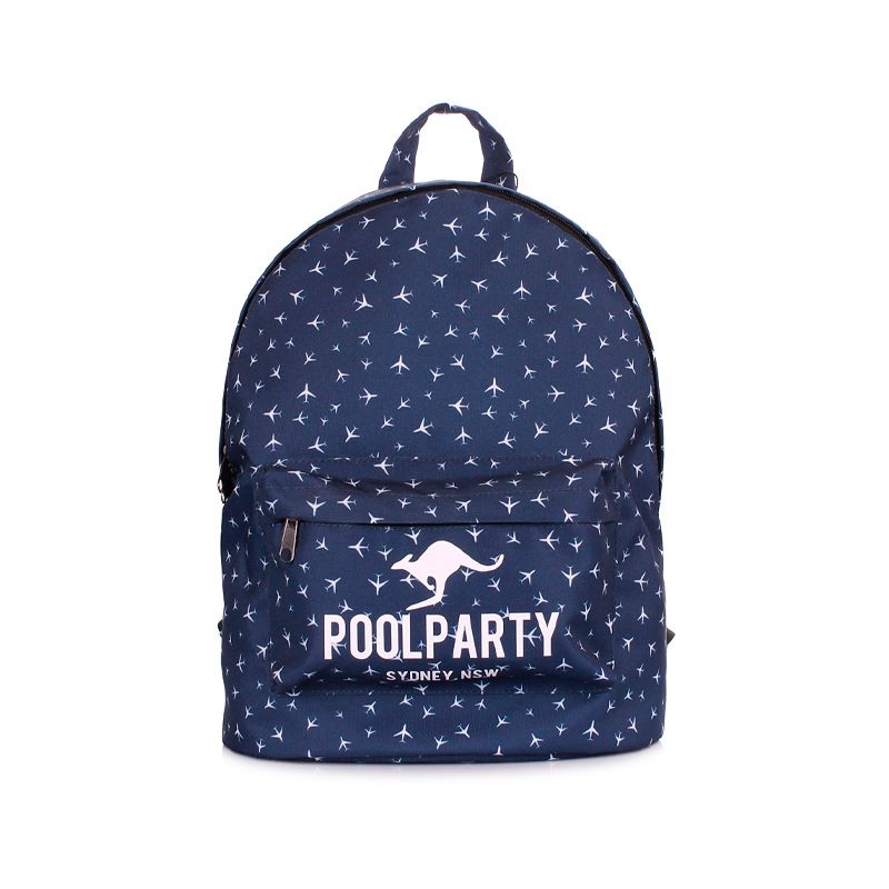 Міський рюкзак POOLPARTY з літачками (backpack-planes-darkblue) thumbnail popup