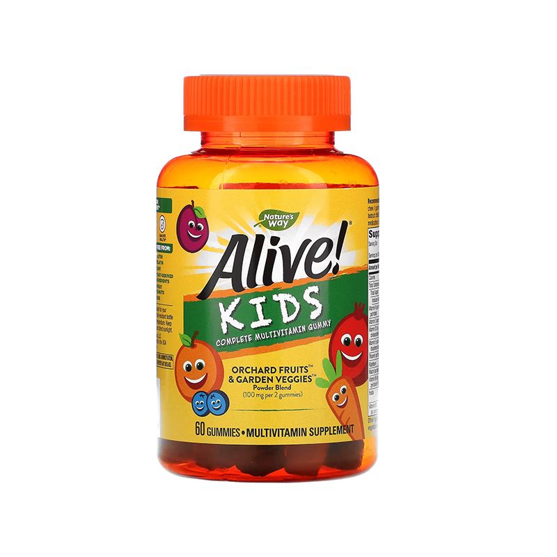 Мультивітаміни для дітей, 90 желейок, вишня, виноград, апельсин, Nature's Way, Alive thumbnail popup