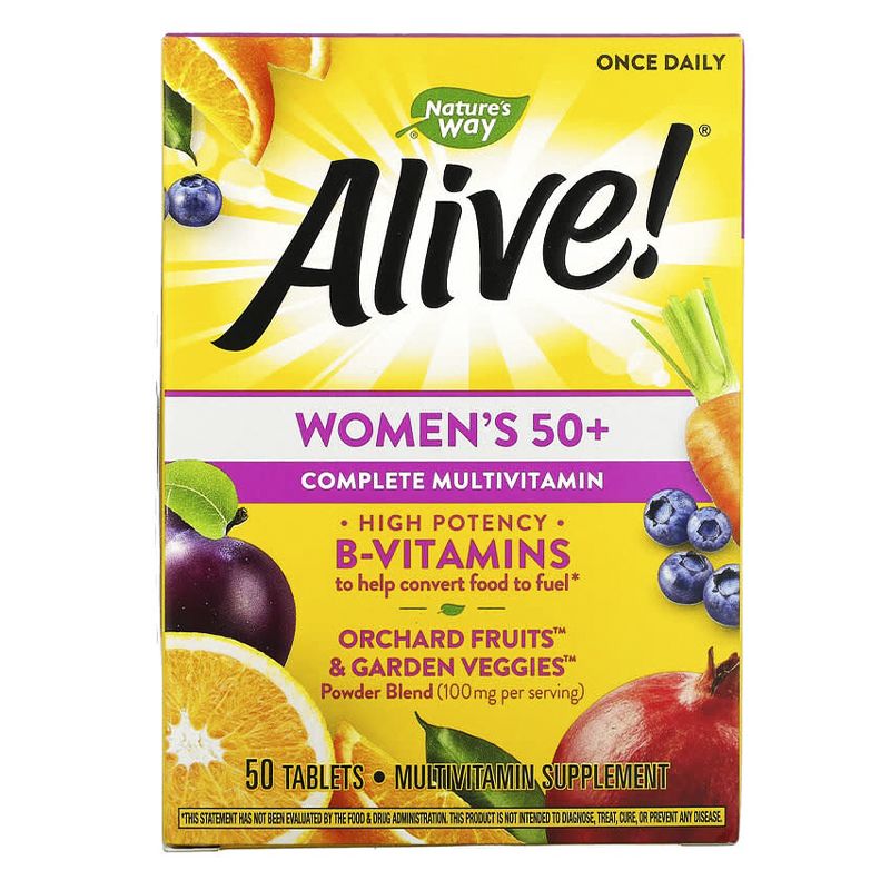 Мультивітамінний комплекс для жінок 50+ , 50таблеток, Alive thumbnail popup
