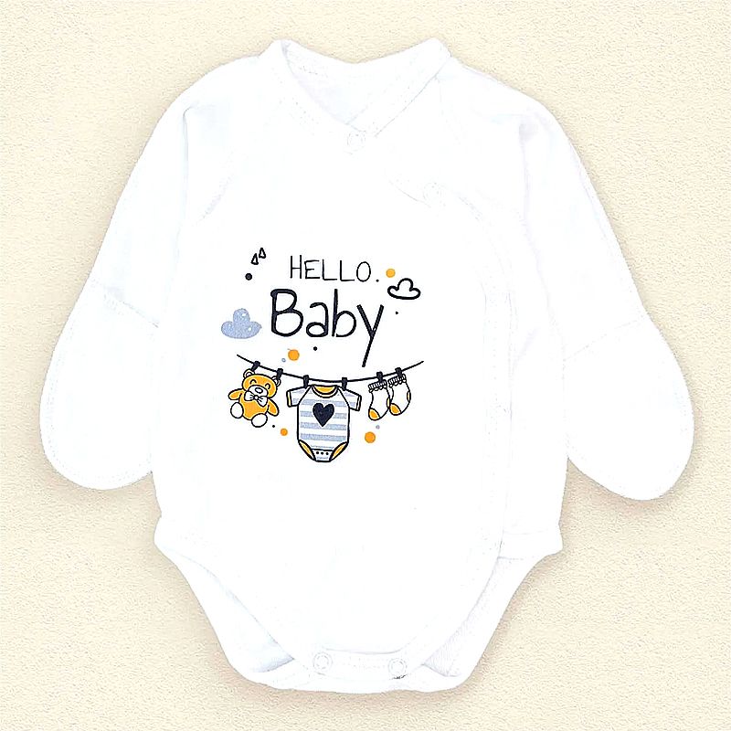 Набір Dexter's для новонародженого боді + повзунки "Hello Baby", молочний, 56 см (d945х-мл) thumbnail popup