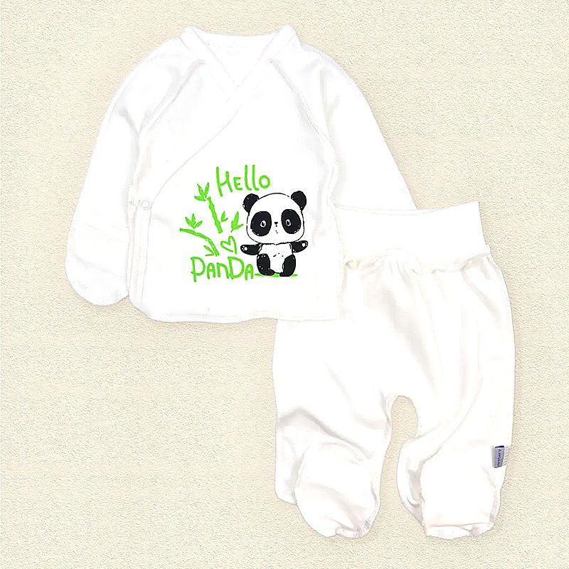 Набір Dexter's для новонародженого сорочка + повзунки "Панда", молочный, 62 см (d977-2пд-м) thumbnail popup