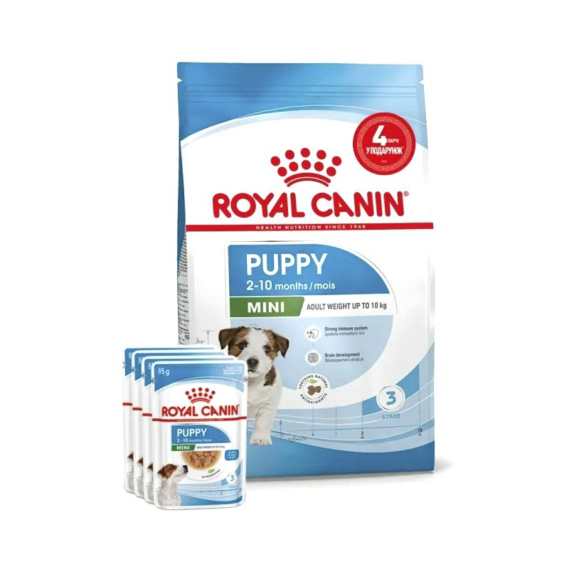 Набір корму для цуценят Royal Canin Mini Puppy 2 кг 4 pouch - домашня птиця thumbnail popup