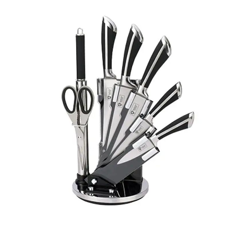 Набір ножів Royalty Linе на підставці 7 предметів, чорно-сірий (KSS 700) thumbnail popup