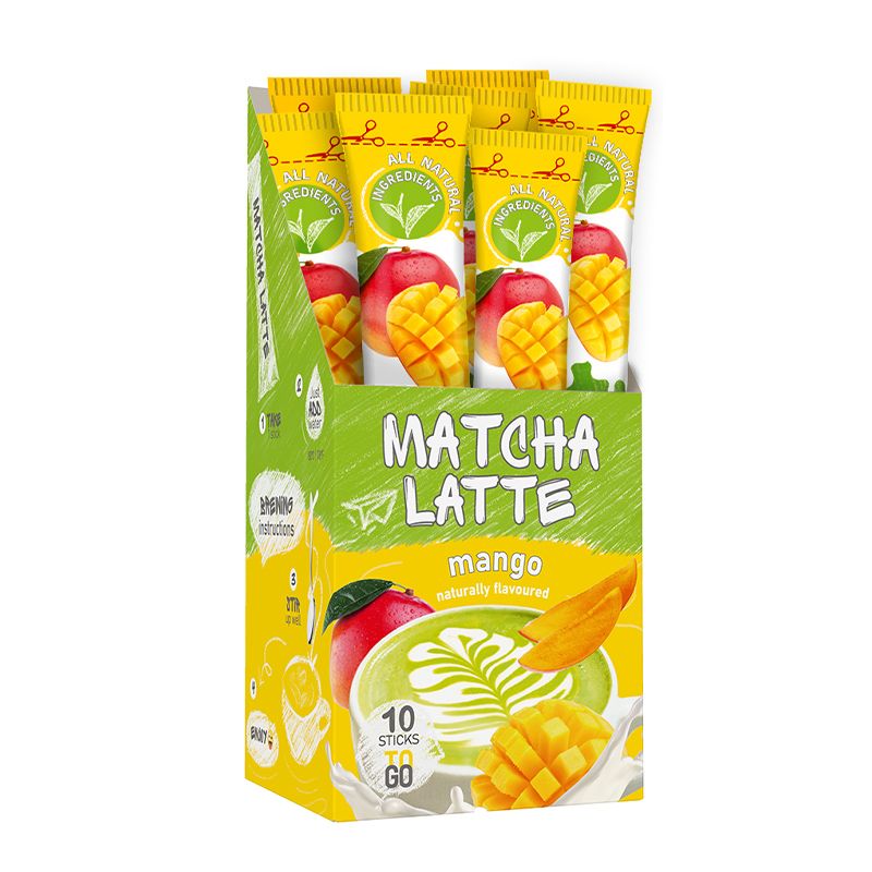 Напій на основі зелен.чаю g’tea  Матча Латте з ароматом манго, 10х9 g в стіках thumbnail popup