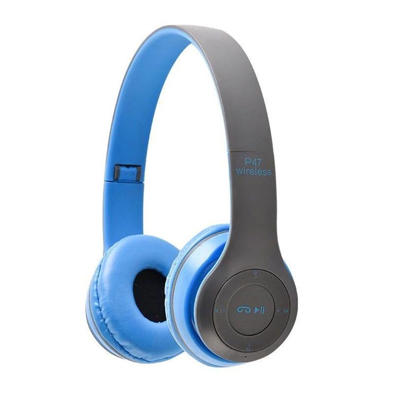 Навушники Wireless P47 Headphone, SD + Bluetooth, синій thumbnail popup