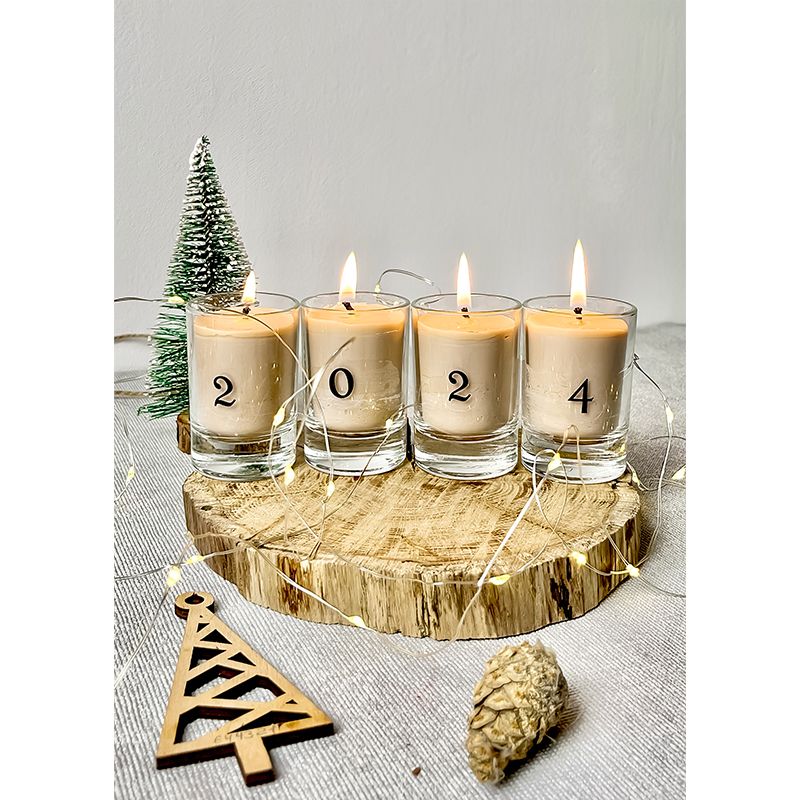 Набір подарунковий аромасвічки новорічні SOLO HOME - CHOCOLATE COOKIES, 4 шт, 50 мл thumbnail popup